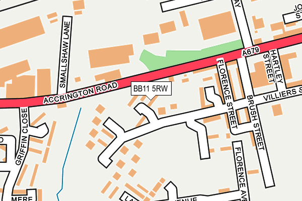 BB11 5RW map - OS OpenMap – Local (Ordnance Survey)
