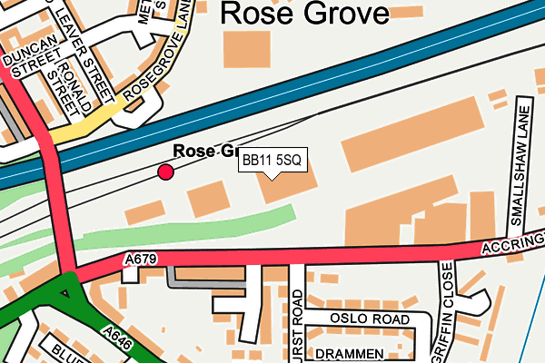 BB11 5SQ map - OS OpenMap – Local (Ordnance Survey)