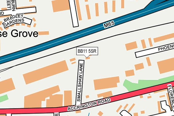 BB11 5SR map - OS OpenMap – Local (Ordnance Survey)