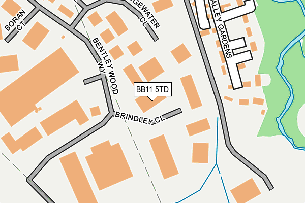 BB11 5TD map - OS OpenMap – Local (Ordnance Survey)