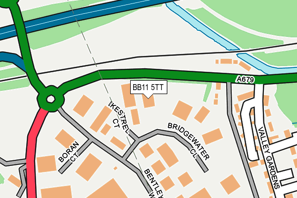 BB11 5TT map - OS OpenMap – Local (Ordnance Survey)