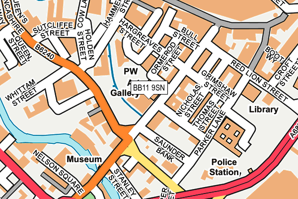 BB11 9SN map - OS OpenMap – Local (Ordnance Survey)