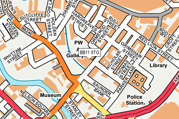 BB11 9TG map - OS OpenMap – Local (Ordnance Survey)