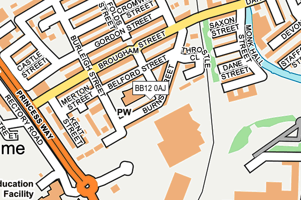 BB12 0AJ map - OS OpenMap – Local (Ordnance Survey)