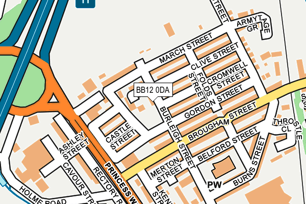 BB12 0DA map - OS OpenMap – Local (Ordnance Survey)