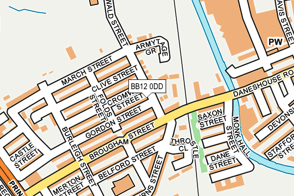 BB12 0DD map - OS OpenMap – Local (Ordnance Survey)