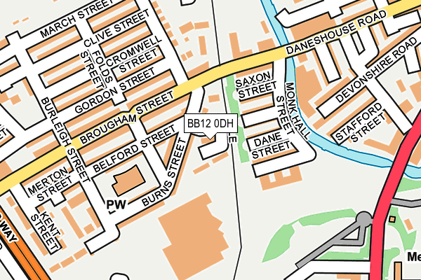 BB12 0DH map - OS OpenMap – Local (Ordnance Survey)