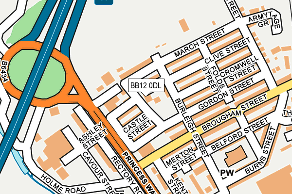 BB12 0DL map - OS OpenMap – Local (Ordnance Survey)