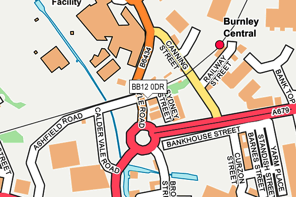 BB12 0DR map - OS OpenMap – Local (Ordnance Survey)