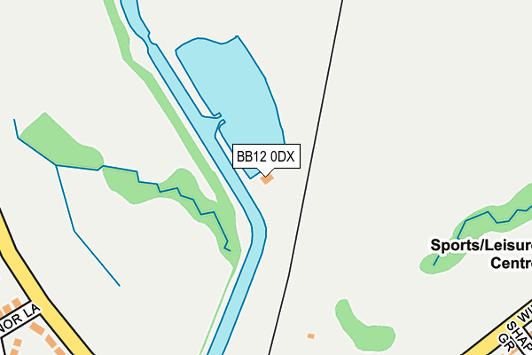 BB12 0DX map - OS OpenMap – Local (Ordnance Survey)