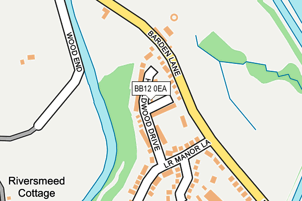 BB12 0EA map - OS OpenMap – Local (Ordnance Survey)