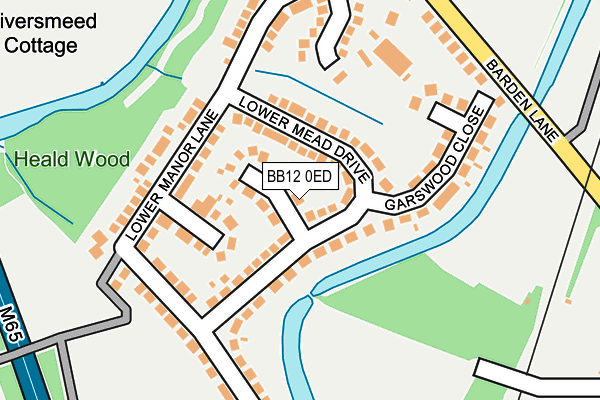 BB12 0ED map - OS OpenMap – Local (Ordnance Survey)