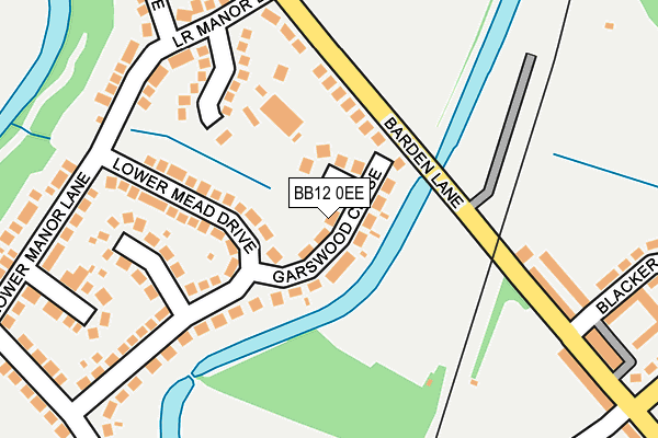 BB12 0EE map - OS OpenMap – Local (Ordnance Survey)