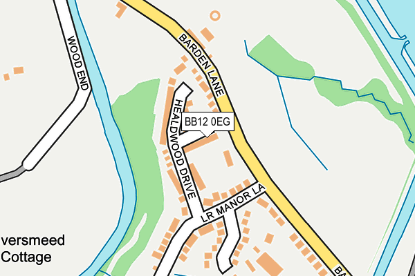 BB12 0EG map - OS OpenMap – Local (Ordnance Survey)