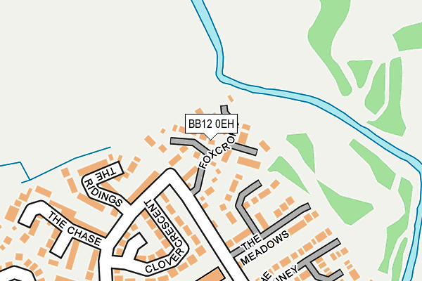 BB12 0EH map - OS OpenMap – Local (Ordnance Survey)