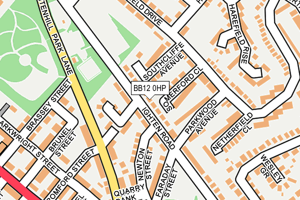 BB12 0HP map - OS OpenMap – Local (Ordnance Survey)