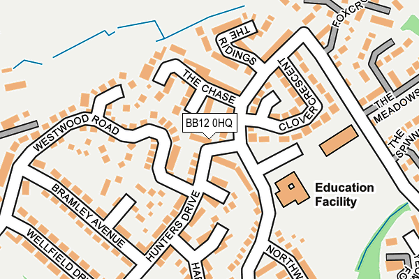 BB12 0HQ map - OS OpenMap – Local (Ordnance Survey)