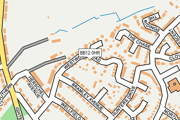 BB12 0HR map - OS OpenMap – Local (Ordnance Survey)