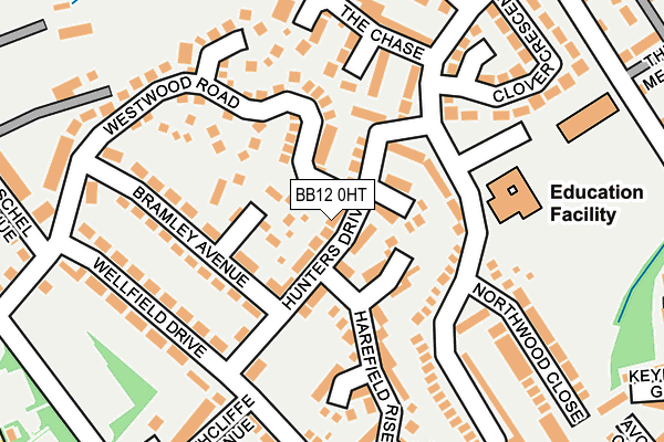 BB12 0HT map - OS OpenMap – Local (Ordnance Survey)