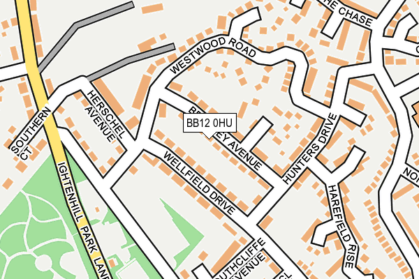 BB12 0HU map - OS OpenMap – Local (Ordnance Survey)