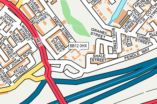 BB12 0HX map - OS OpenMap – Local (Ordnance Survey)