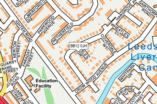 BB12 0JH map - OS OpenMap – Local (Ordnance Survey)
