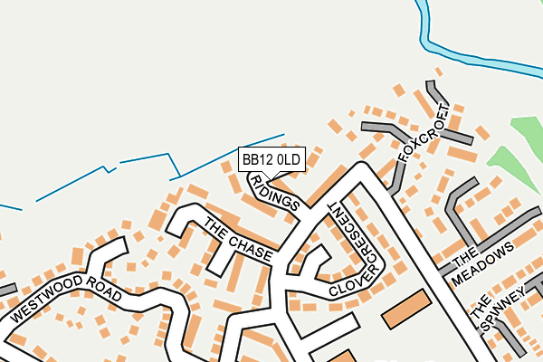 BB12 0LD map - OS OpenMap – Local (Ordnance Survey)
