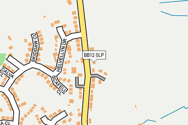 BB12 0LP map - OS OpenMap – Local (Ordnance Survey)