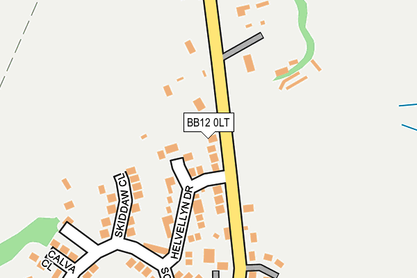 BB12 0LT map - OS OpenMap – Local (Ordnance Survey)