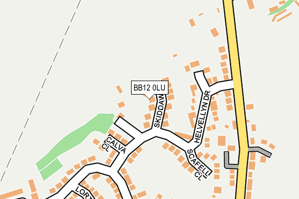 BB12 0LU map - OS OpenMap – Local (Ordnance Survey)