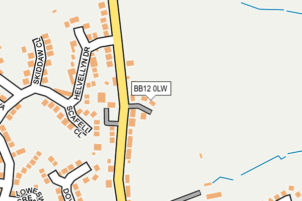 BB12 0LW map - OS OpenMap – Local (Ordnance Survey)