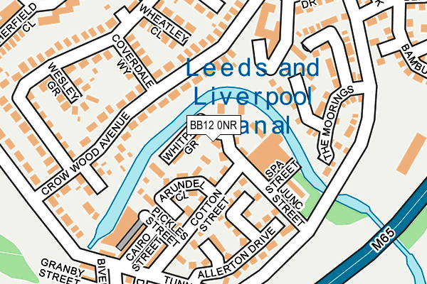 BB12 0NR map - OS OpenMap – Local (Ordnance Survey)