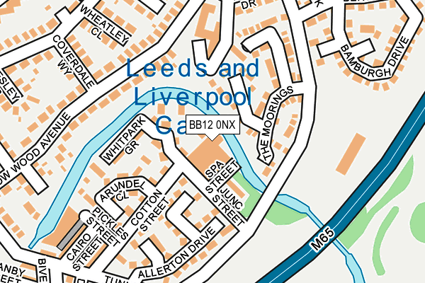 BB12 0NX map - OS OpenMap – Local (Ordnance Survey)