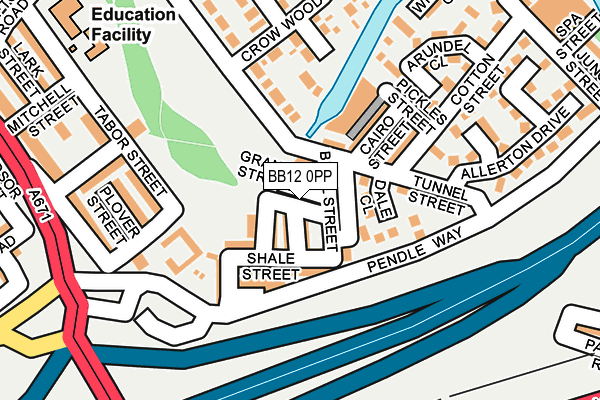 BB12 0PP map - OS OpenMap – Local (Ordnance Survey)