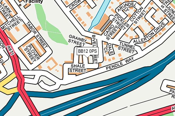 BB12 0PS map - OS OpenMap – Local (Ordnance Survey)