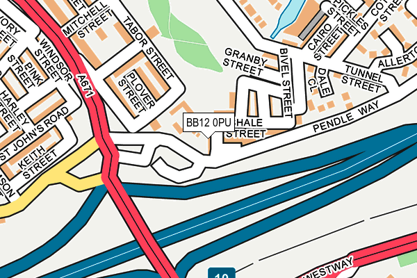 BB12 0PU map - OS OpenMap – Local (Ordnance Survey)