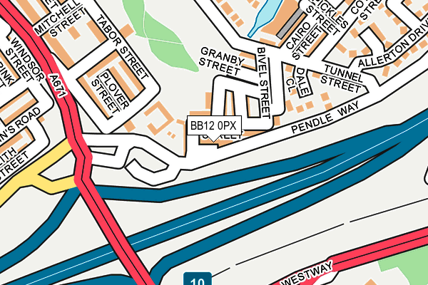 BB12 0PX map - OS OpenMap – Local (Ordnance Survey)
