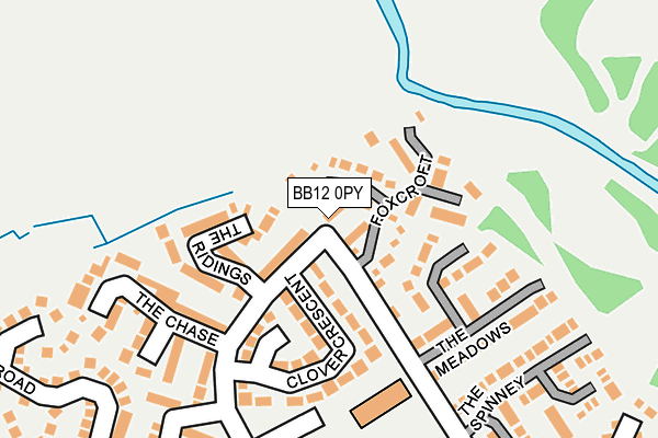 BB12 0PY map - OS OpenMap – Local (Ordnance Survey)