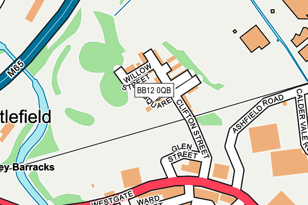 BB12 0QB map - OS OpenMap – Local (Ordnance Survey)