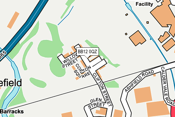 BB12 0QZ map - OS OpenMap – Local (Ordnance Survey)