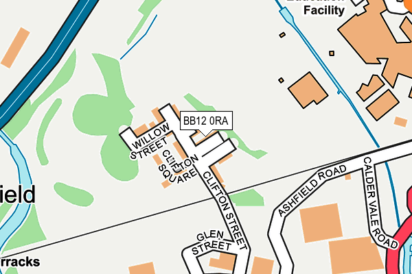 BB12 0RA map - OS OpenMap – Local (Ordnance Survey)