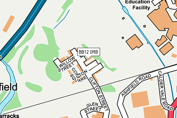 BB12 0RB map - OS OpenMap – Local (Ordnance Survey)