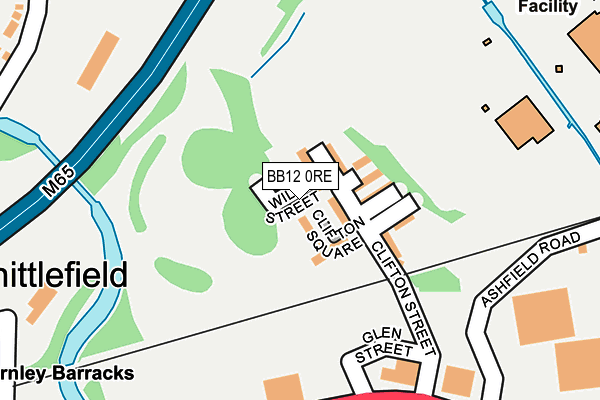 BB12 0RE map - OS OpenMap – Local (Ordnance Survey)