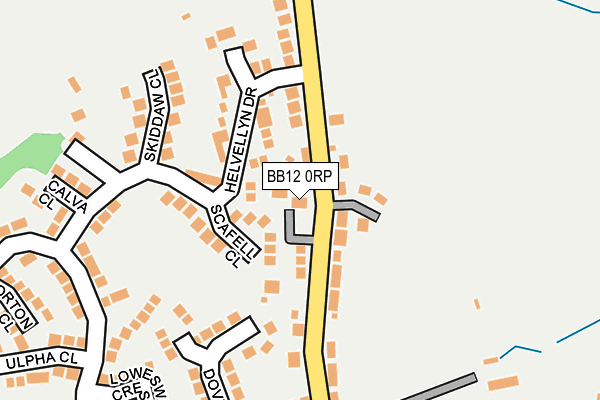 BB12 0RP map - OS OpenMap – Local (Ordnance Survey)