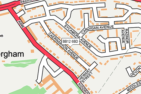 BB12 6BD map - OS OpenMap – Local (Ordnance Survey)