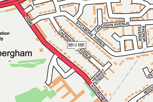 BB12 6BE map - OS OpenMap – Local (Ordnance Survey)