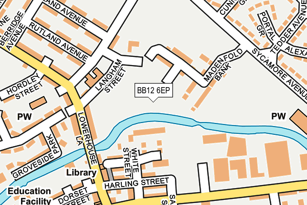 BB12 6EP map - OS OpenMap – Local (Ordnance Survey)