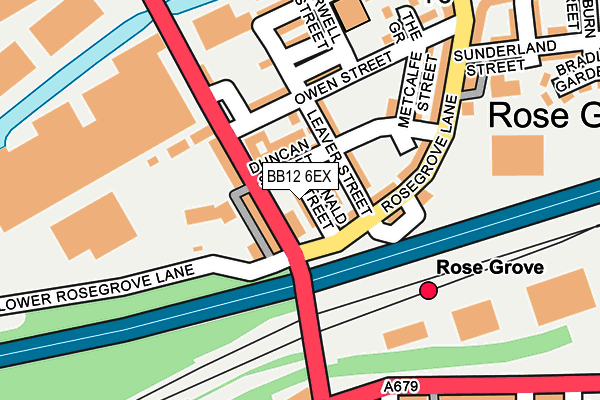 BB12 6EX map - OS OpenMap – Local (Ordnance Survey)