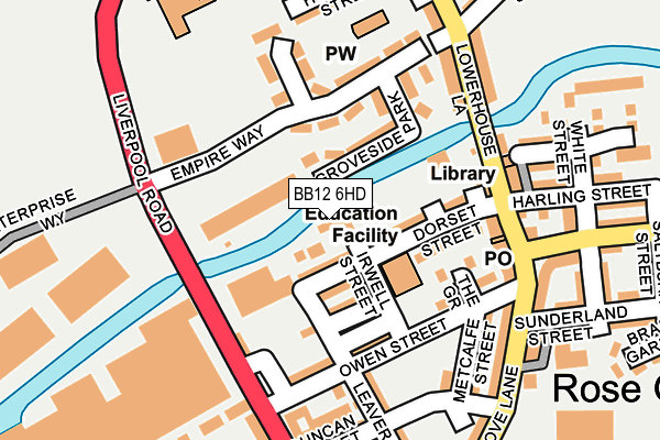 BB12 6HD map - OS OpenMap – Local (Ordnance Survey)