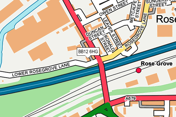 BB12 6HG map - OS OpenMap – Local (Ordnance Survey)
